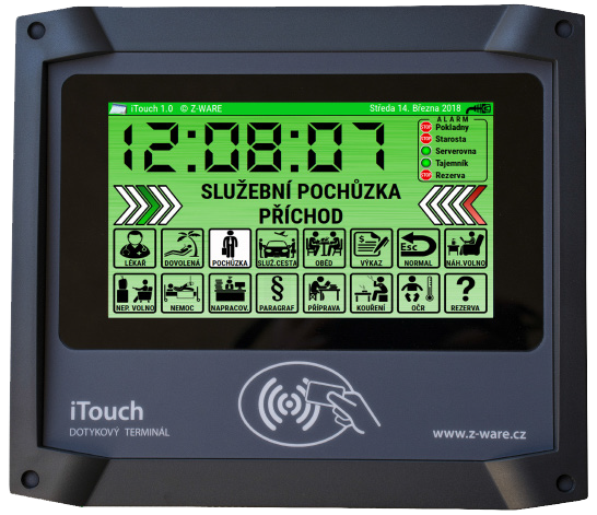 iTouch docházkový terminál