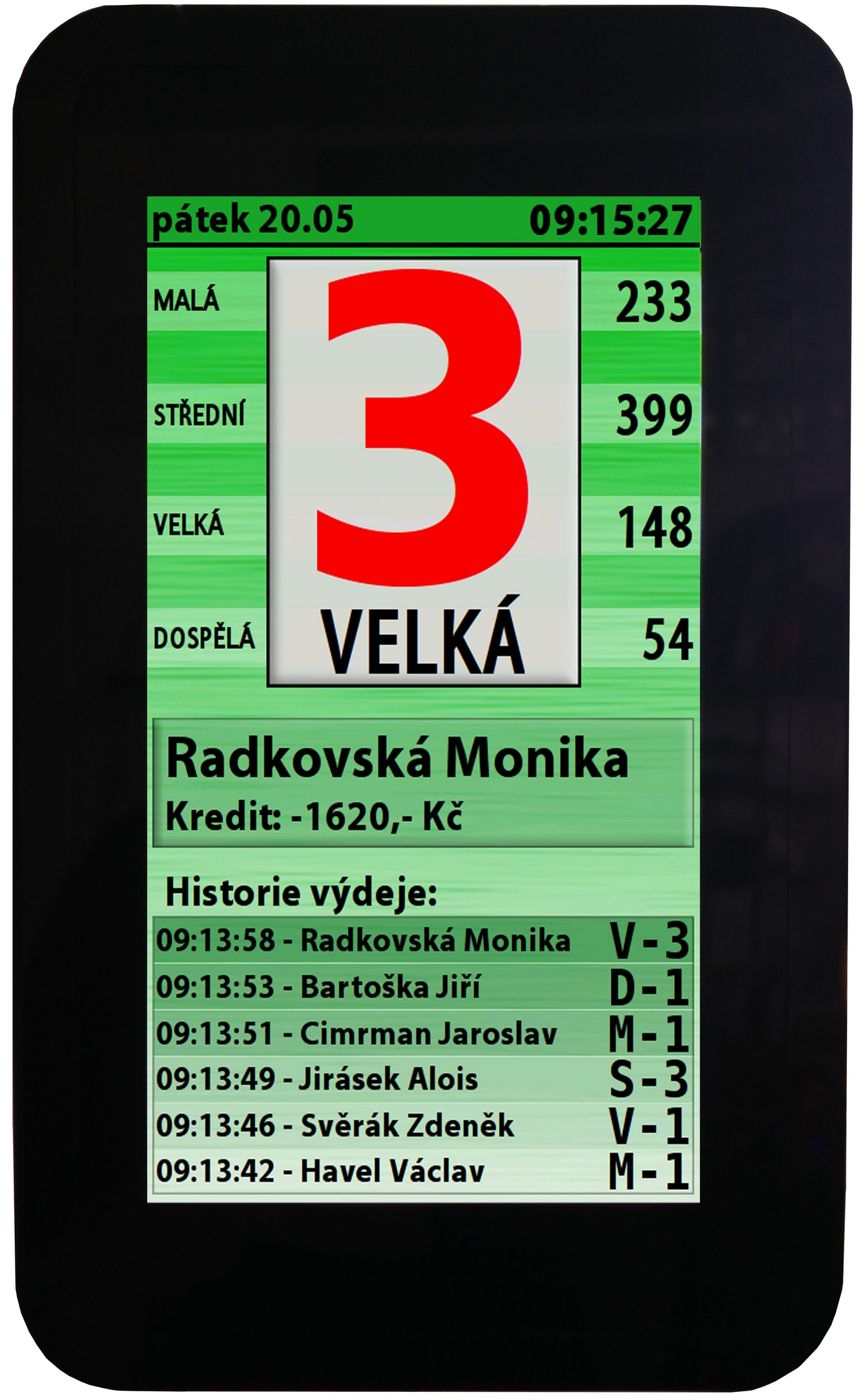 výdejový terminál